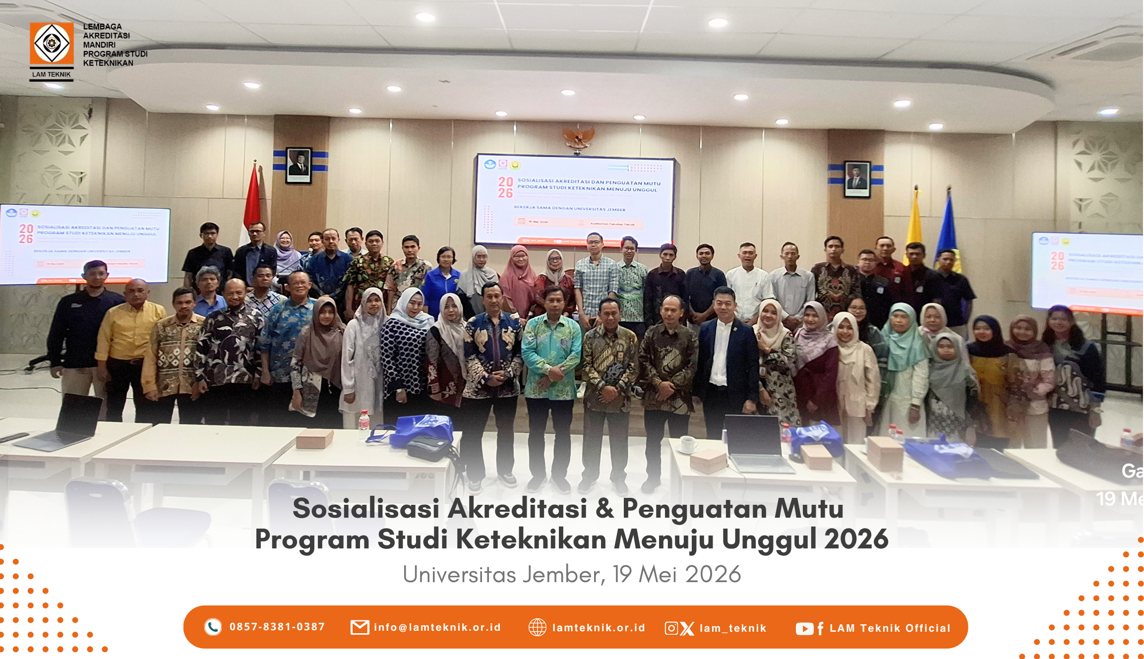 Pelaksanaan Sosialisasi Akreditasi dan Penguatan Mutu Program Studi Keteknikan Menuju Unggul tahun 2026 di 14 Kota Seluruh Indonesia